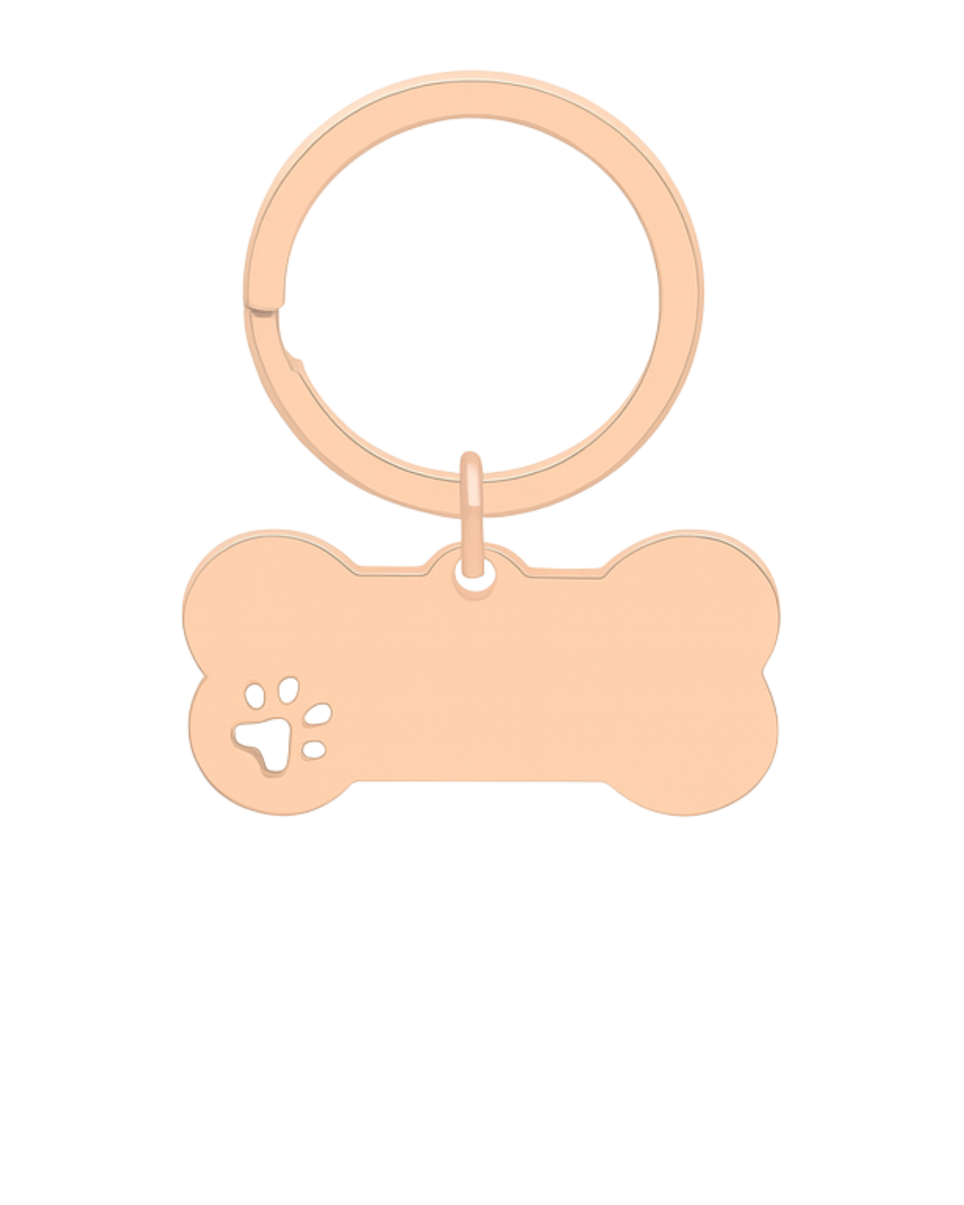 Dog Bone Paw Print Pet ID Tag